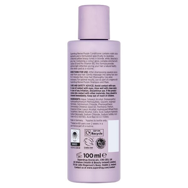 Superdrug Revive Colour Care Purple Conditioner 100ml