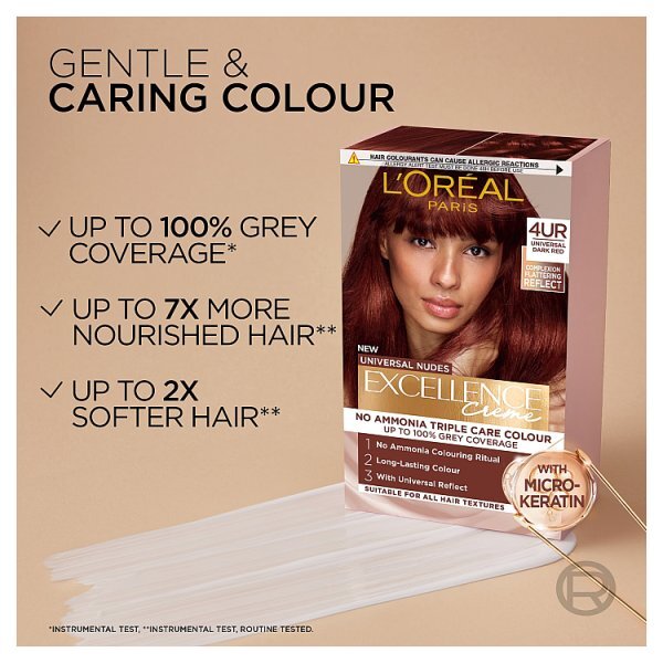 L'Oréal Paris Excellence Universal Nudes Reds 4UR Dark Red