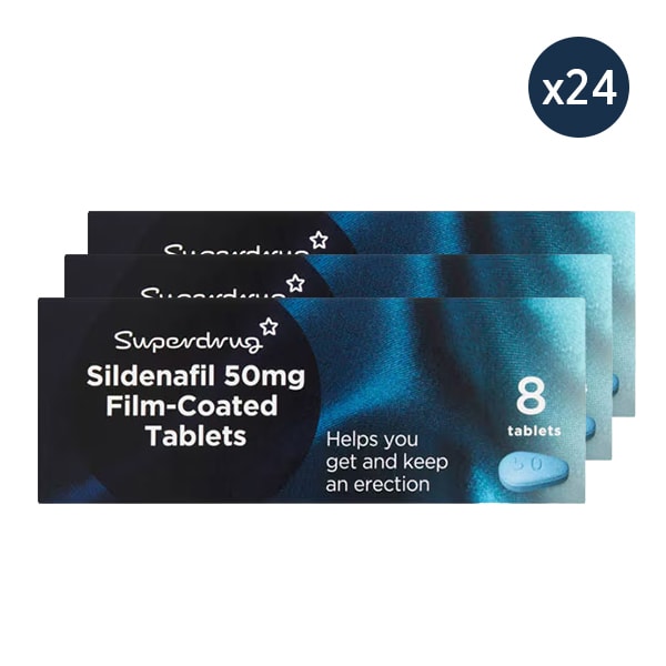 Superdrug Sildenafil 50mg Film-coated 24 Tablets