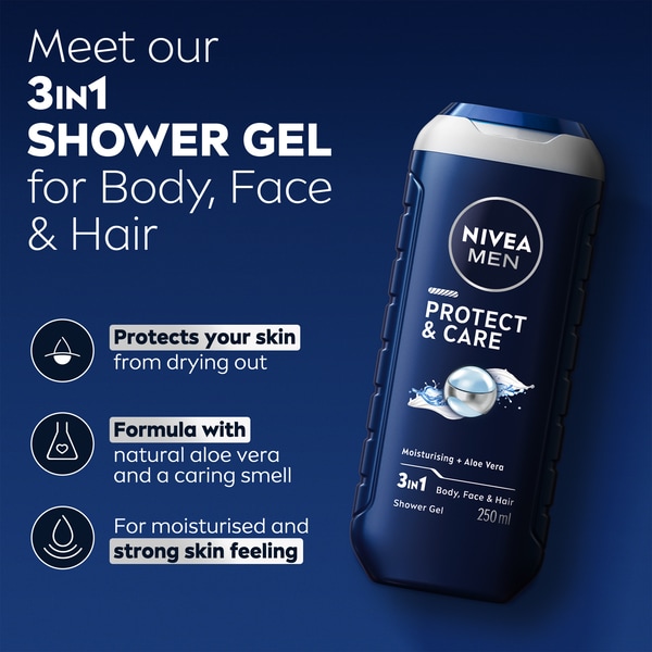 NIVEA MEN Protect & Care Shower Gel 250ml