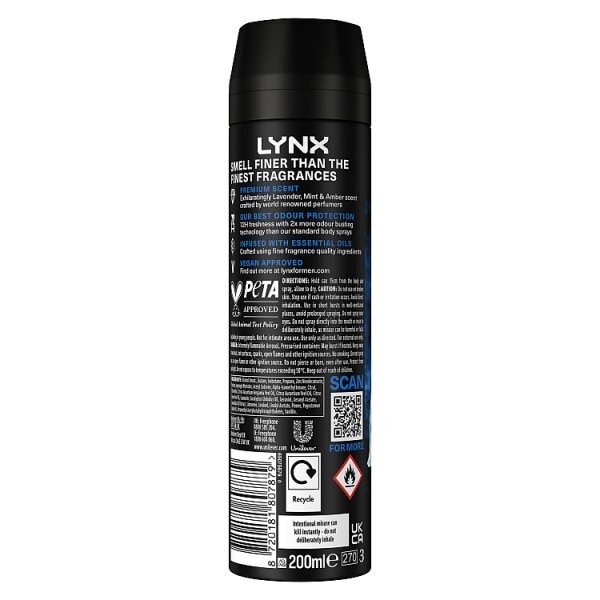 Lynx Fine Fragrance Collection Blue Lavender Body Spray 200Ml