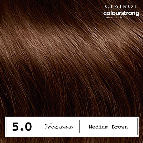 Clairol Colour Strong Permanent Hair Dye 5.0 Medium Brown