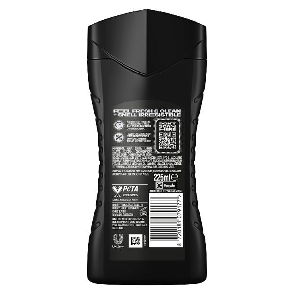 Lynx Bodywash Shower Gel Black 225ml