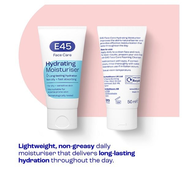 E45 Face Moisturiser For Dry & Sensitive Skin 50ml