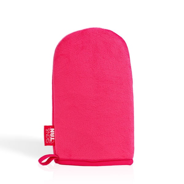 Skin & Tan Pink Velvet Tanning Mitt