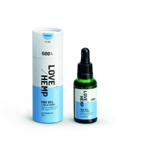 Love Hemp 600Mg 2% Cbd Oil Drops - 30Ml Peppermint