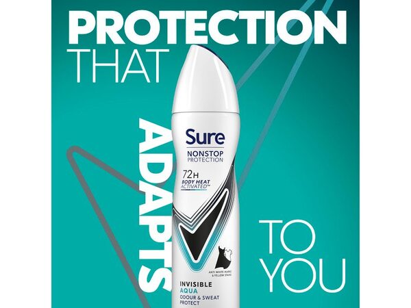 Sure Nonstop Protection Invisible Aqua Anti-Perspirant Aerosol 150 ml