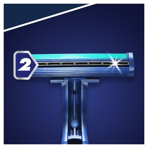 DNR Gillette Blue II Plus Men's Disposable Razors x8