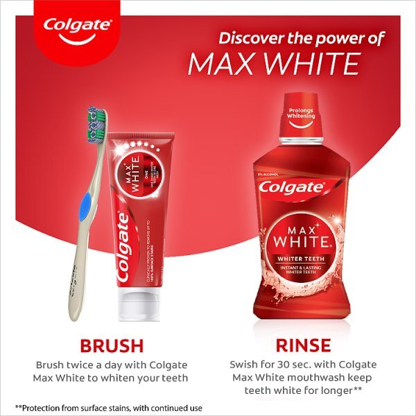 Colgate Max White Expert Whitening Mouthwash 500ml