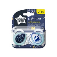 Tommee Tippee Closer to Nature Night Soother 0-6m (2 pack)