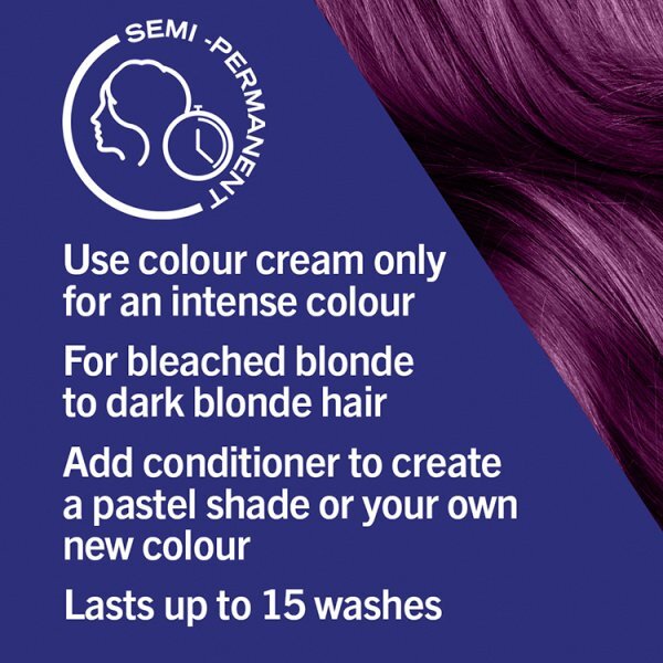 LIVE UltraBrights Semi-permanent Purple Hair Dye Purple Punk