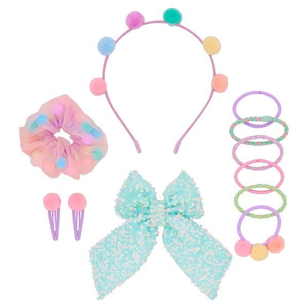 Superdrug Fantasy Hair Pom Pom Accessories Gift Set