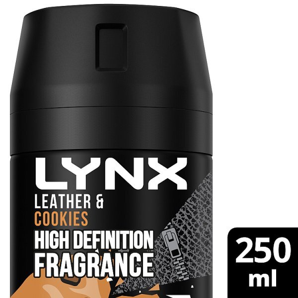 Lynx Men Leather & Cookies Bodyspray Deodorant Aerosol 250ml