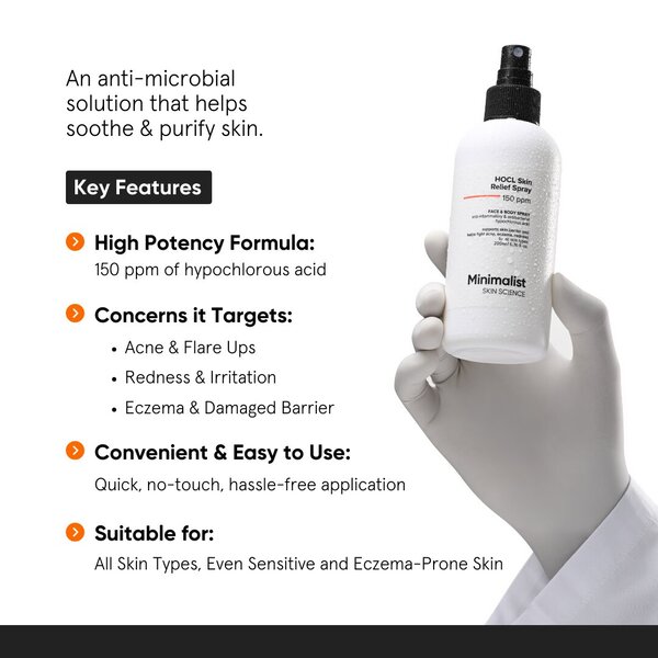 Minimalist HOCl Skin Purifying Spray 150ppm 200ML