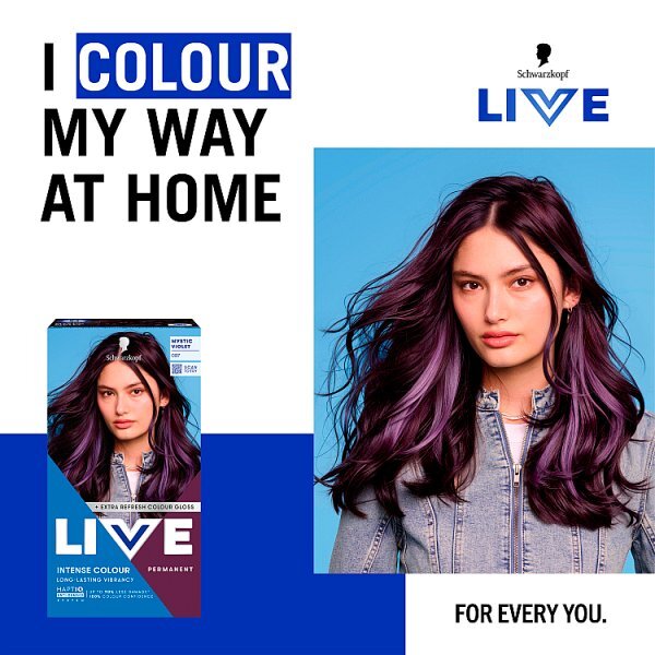 Schwarzkopf LIVE 087 Mystic Violet  Permanent Hair Dye