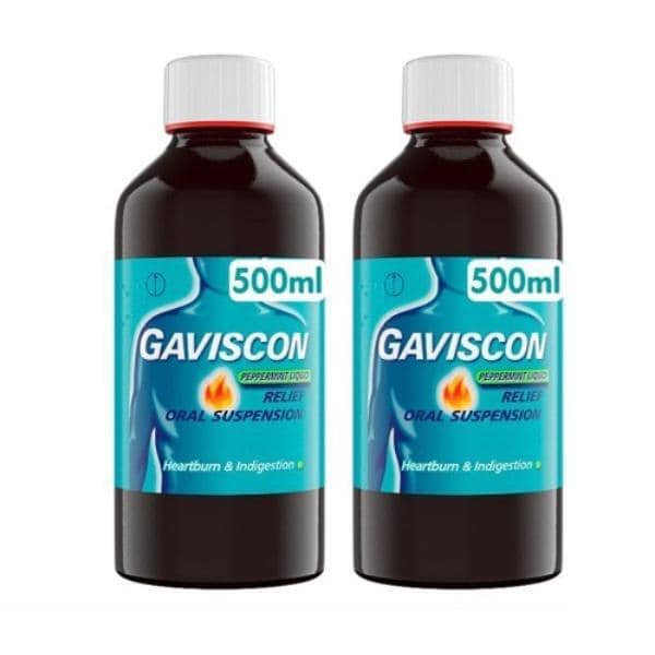 Gaviscon Original Liquids Peppermint 500ml X2