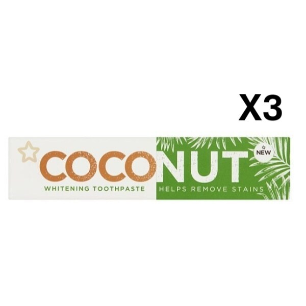 Superdrug Coconut Toothpaste x3 Bundle