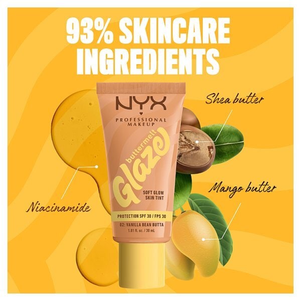 NYX Professional Makeup Buttermelt Glaze Skin Tint + SPF30 Foundation