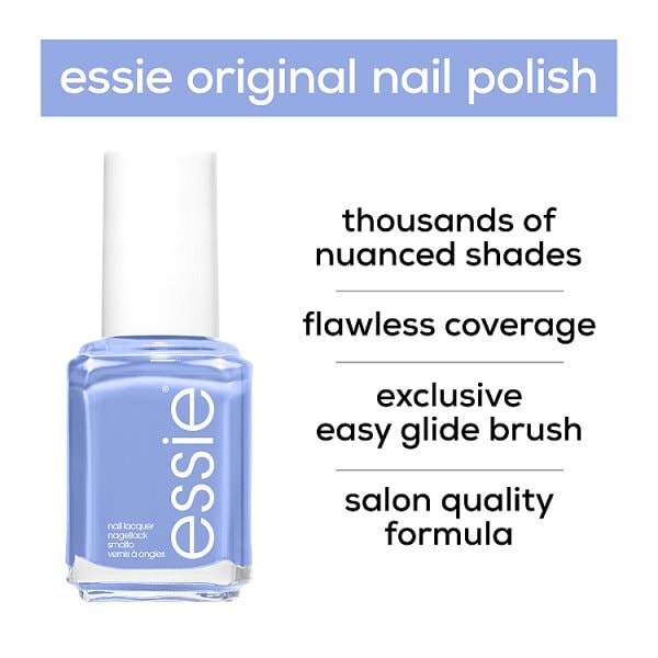 essie Core 219 Bikini So Teeny Baby Blue Shimmer Nail Polish