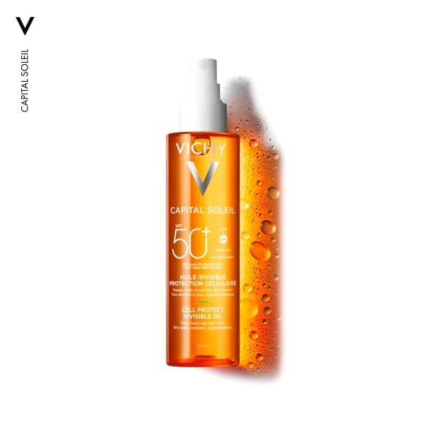 Vichy Capital Soliel Cell Protect Oil Spf50 Body 200Ml