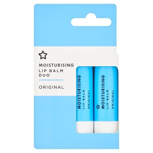 Superdrug Blue Lip Balm Stick Twin Pack