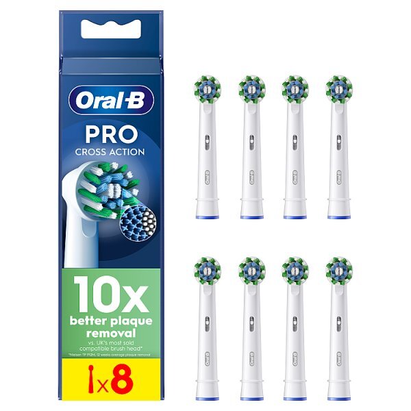 Oral-B Pro Cross Action Toothbrush Heads, 8 Counts