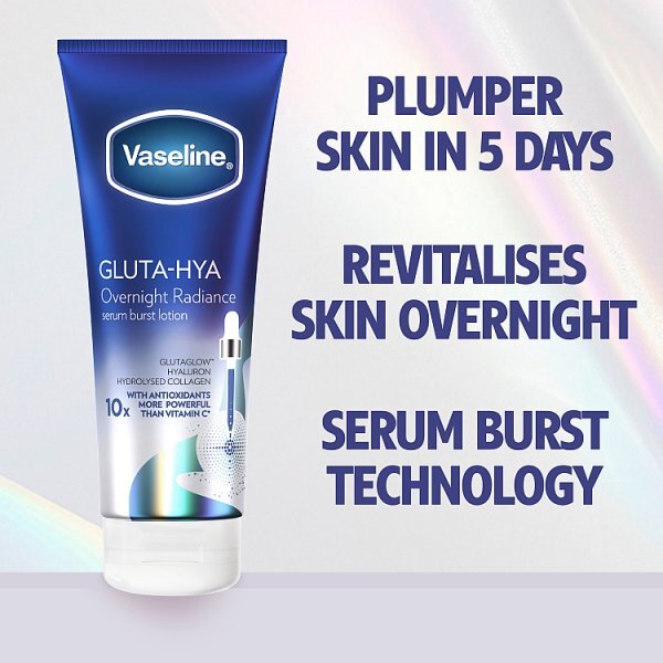 DNR Vaseline Gluta-Hya Overnight Radiance Serum Burst Lotion 200 ml