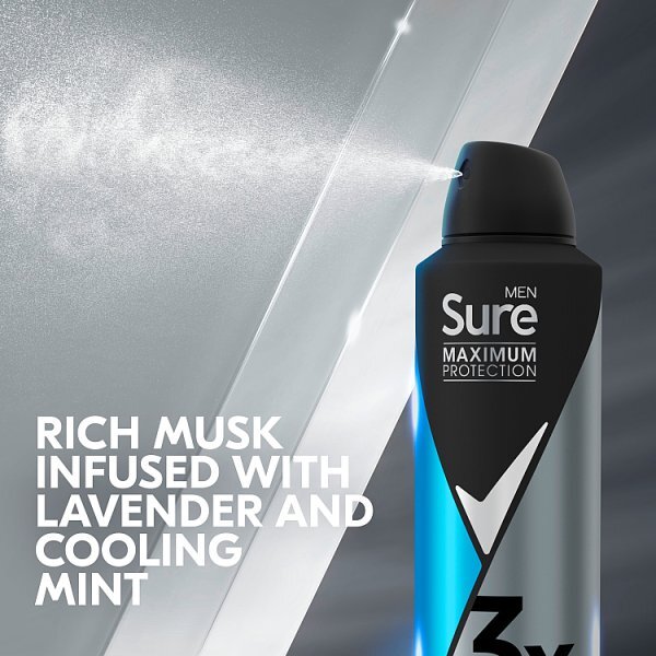 Sure Men Maximum Protection Cobalt Dry Anti-Perspirant Aerosol 150 ml