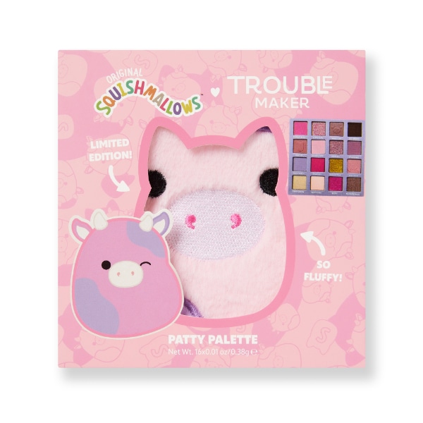 Trouble Maker x Squishmallows Patty the Cow Fluffy Pink Palette