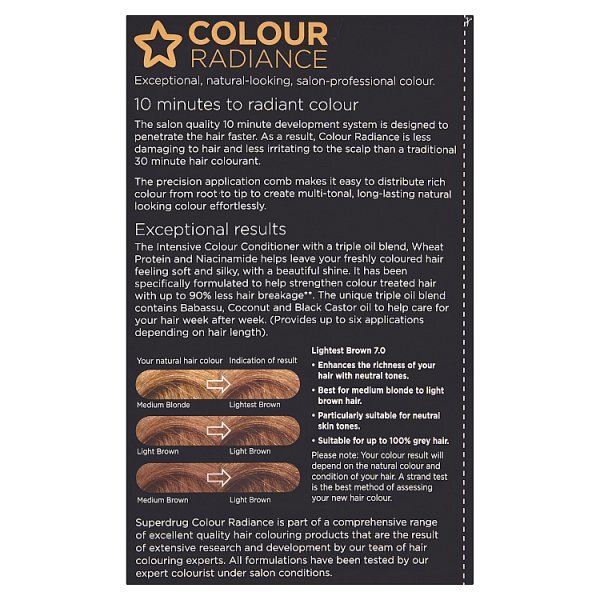 Superdrug Colour Radiance 7.0 Lightest Brown