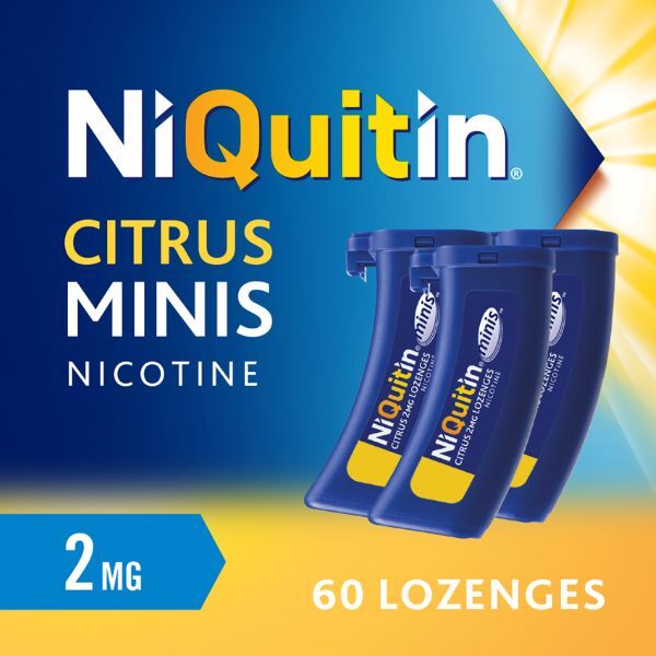 NIQUITIN MINI 2MG LOZENGES CITRUS X60