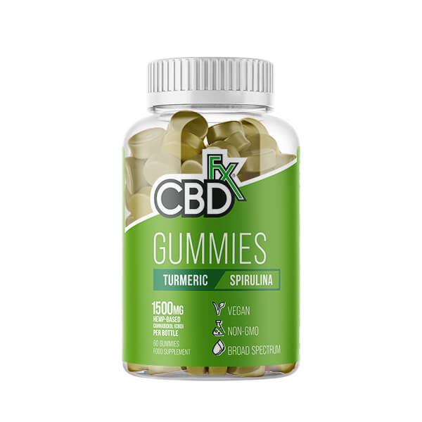 CBDfx Turmeric & Spirulna  Gummies X 60 1500Mg