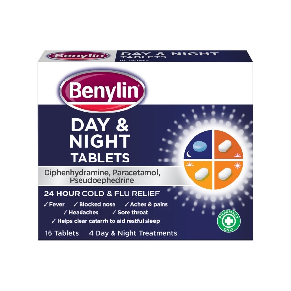 BENYLIN DAY&NIGHT TABS 16S