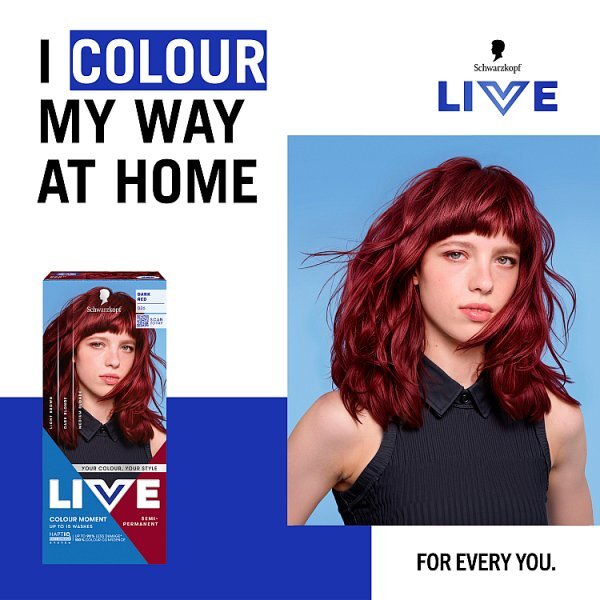 Schwarzkopf LIVE 026 Dark Red Semi-Permanent Hair Dye