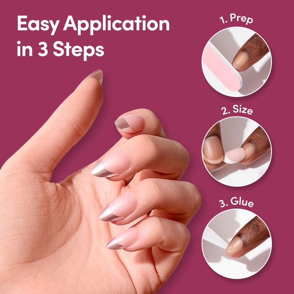 Digi Nails Silver Edge