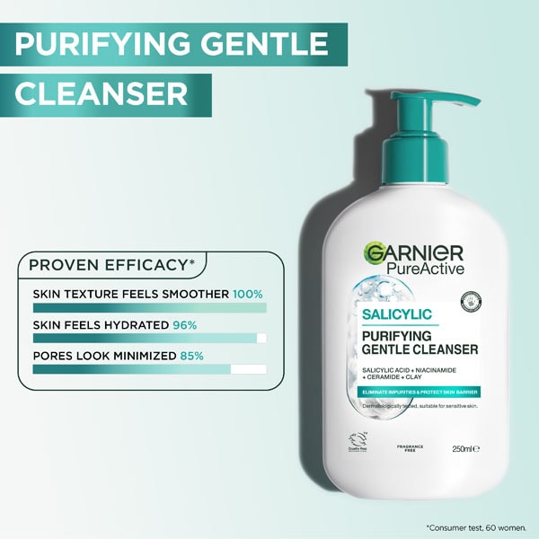 Garnier Salicylic Purifying Gentle Cleanser 250ml