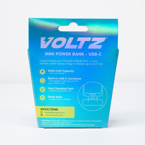 Voltz 5K Power Bank Usb-C Turquoise