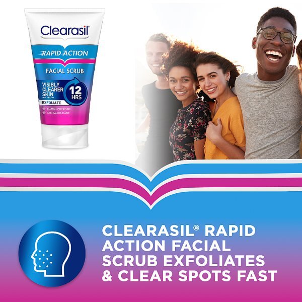 Clearasil Rapid Action Acne Exfoliating Face Scrub 125ml