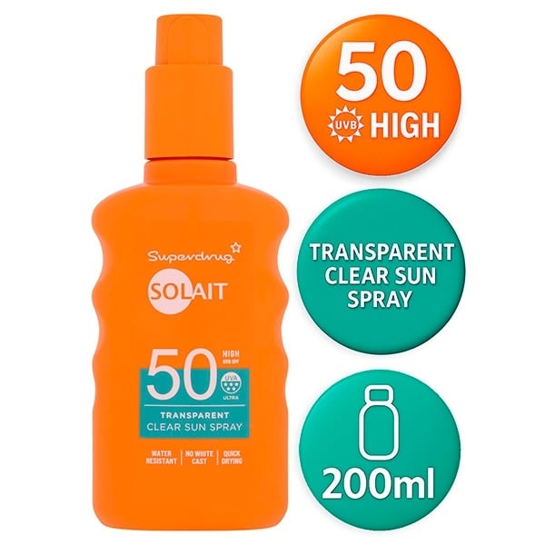 Solait Clear Sun Spray SPF50 200ml