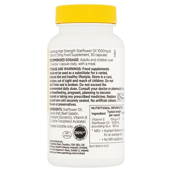 Superdrug Starflower Oil 1000mg 30s