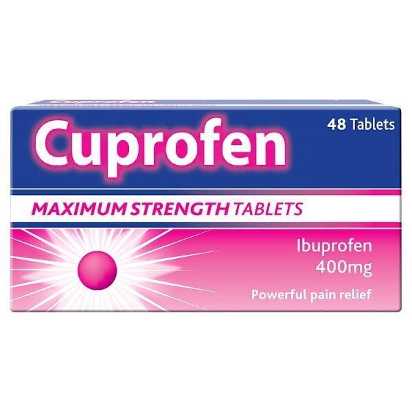 Cuprofen Maximum Strength Ibuprofen 48 Tablets 400mg