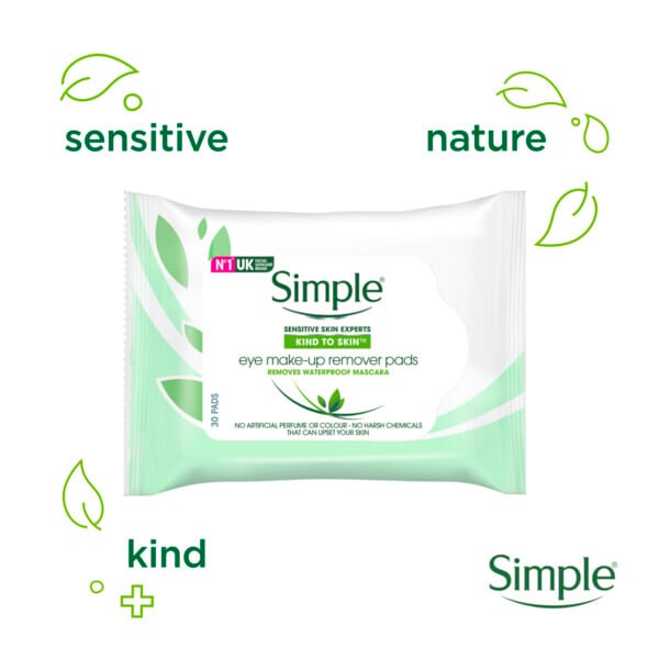 Simple Kind to Skin Eye Make-Up Remover Pads 30pc