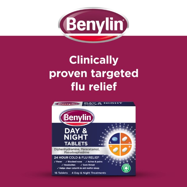 BENYLIN DAY&NIGHT TABS 16S