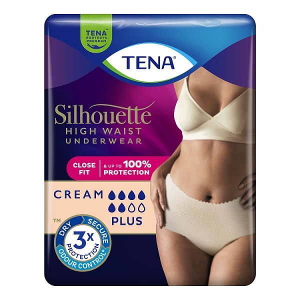 Tena Silhouette Pants Plus Medium 9Pk Cream