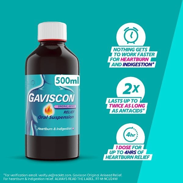Gaviscon Original Liquids Aniseed 500ml