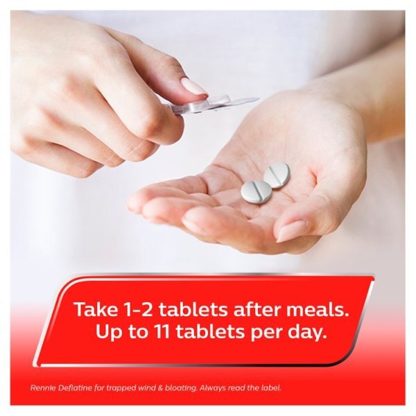 Rennie Deflatine 18 Chewable Tablets