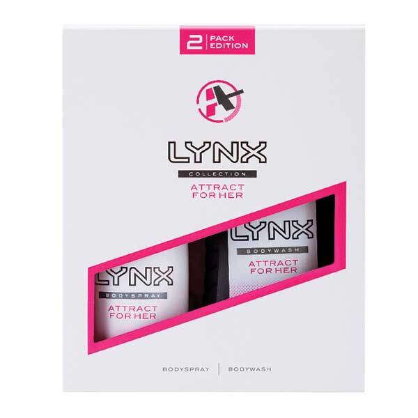 Lynx Attract For Her Duo Shower Gel & Body Spray Gift Set