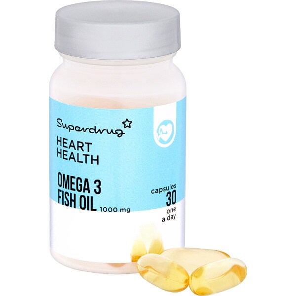 Superdrug Omega 3 Fish Oil High Strength 1000mg Capsules X30