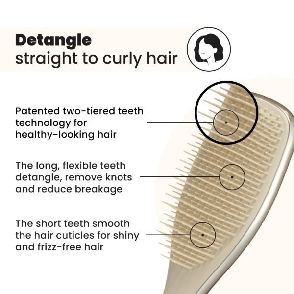 TT ULTIMATE DETANGLER CHROME GOLD.