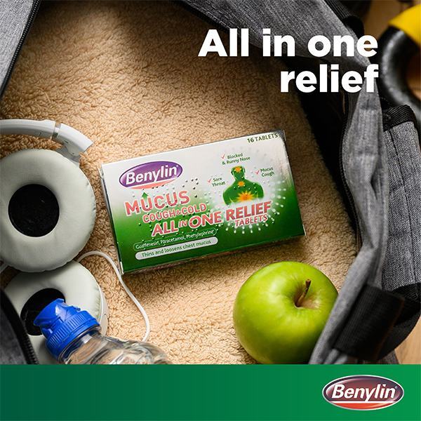 Benylin Mucus Cough & Cold All In One Tablets 16s